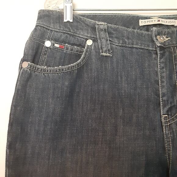 Tommy Hilfiger Jeans Womens 12 Blue 100% Cotton Denim Boot Cut Flap Pockets - Picture 2 of 9